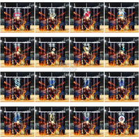 Load image into Gallery viewer, 31 Ice Hockey Skeleton Fire Tumbler Wrap Bundle Jpg
