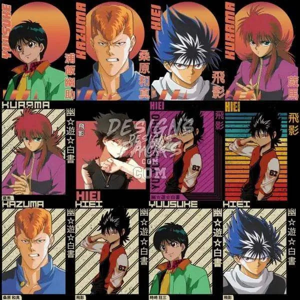 31 Yu Yu Hakusho Anime Designs Bundle PNG