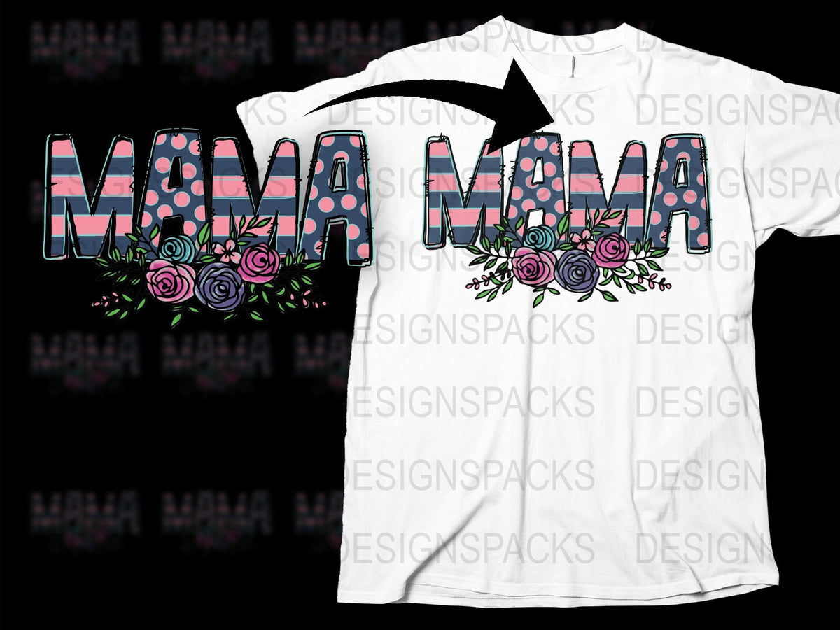 Personalized 'Mom' Floral T-Shirt, Custom Mother's Day Gift, Elegant Floral Tee for Mom, Unique Mom Shirt with Roses