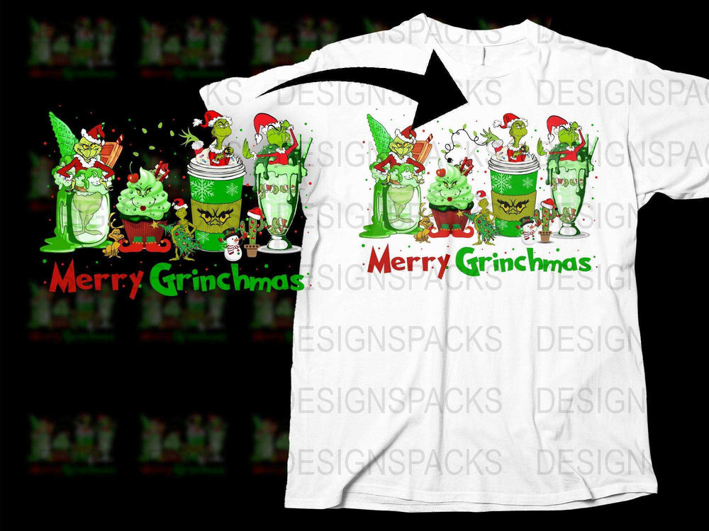 Merry Grinchmas T-Shirt, Funny Christmas Tee, Holiday Grinch Design, Festive Family Outfit Ideas