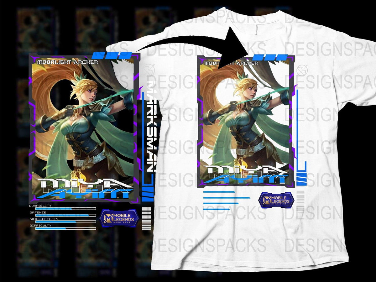 Fantasy Archer T-Shirt, Moonlight Archer Mobile Legends Gamer Tee, Unisex Graphic Shirt