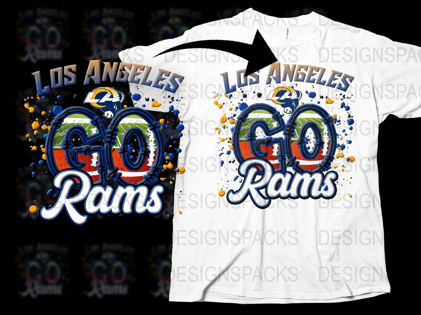 Los Angeles Rams Go Rams Splash Graphic Png Digital Download