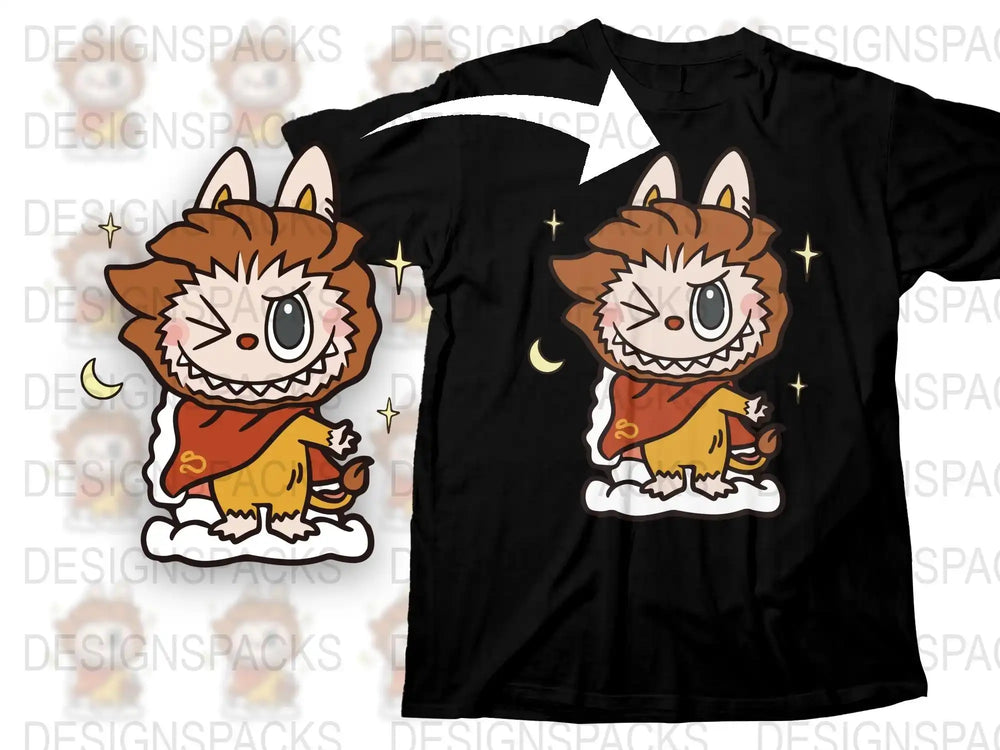 Anime Inspired Cat T-Shirt, Cute Cartoon Kitten Tee, Magical Character, Unisex Graphic Shirt, Gift for Anime Fans