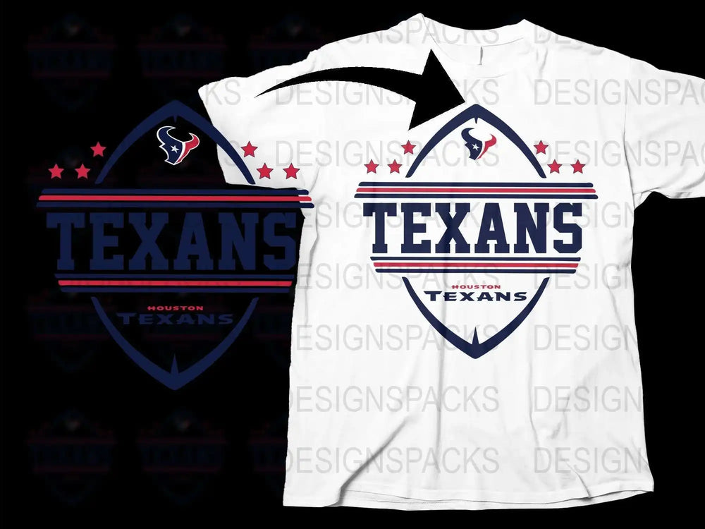 Houston Texans T-Shirt, Classic Logo, White Graphic Tee, NFL Fan Apparel, Sports Casual Wear