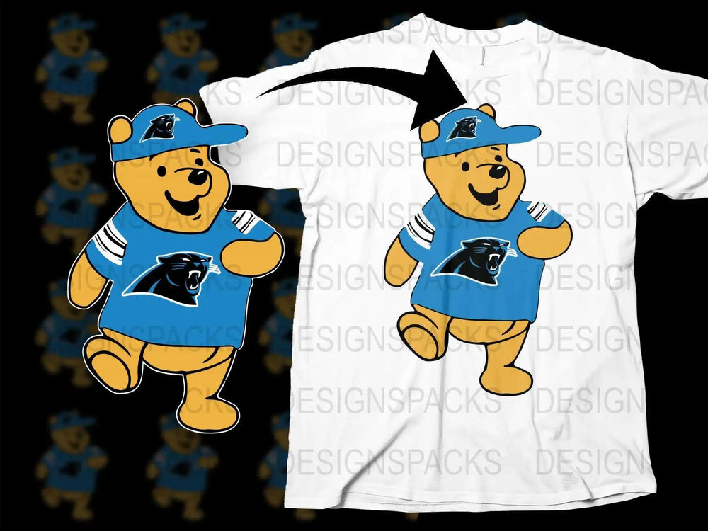 Cartoon Bear Mascot T-Shirt, Cute Animal Graphic Tee, Sports Team Fan Apparel