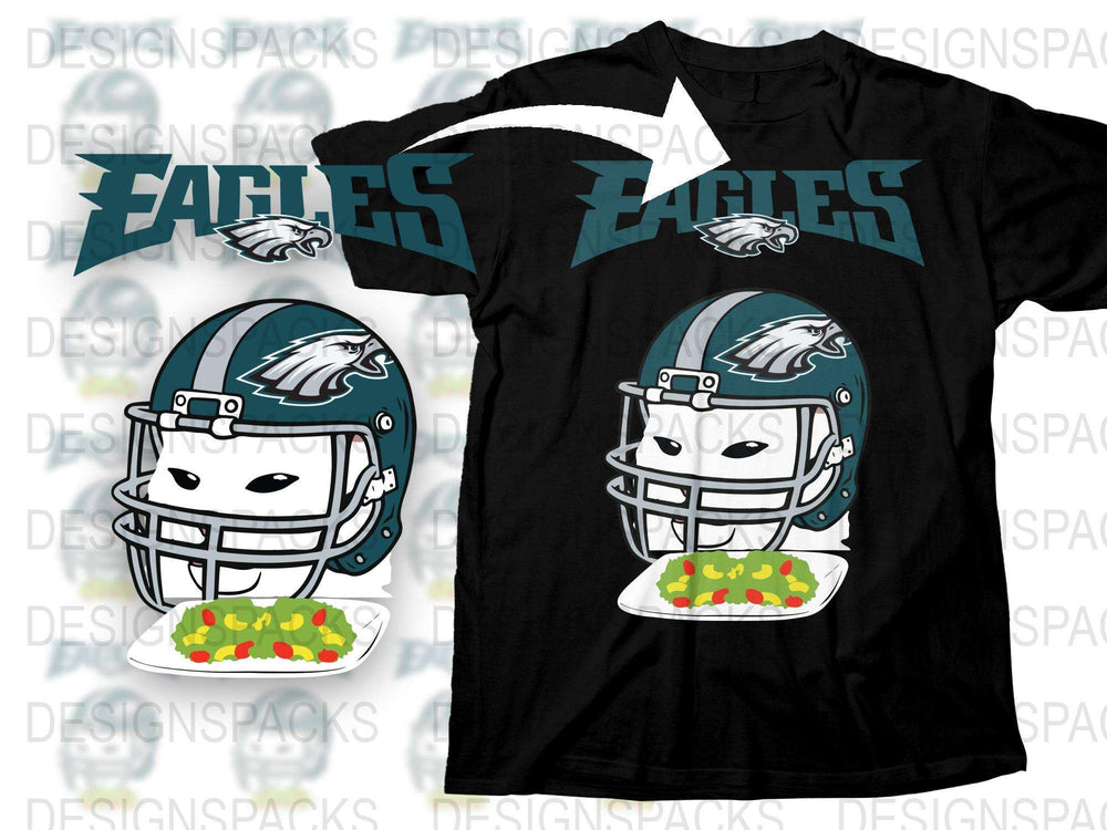 Philadelphia Eagles Themed T-shirt, Football Helmet Graphic Tee, Sports Fan Apparel, Casual Wear