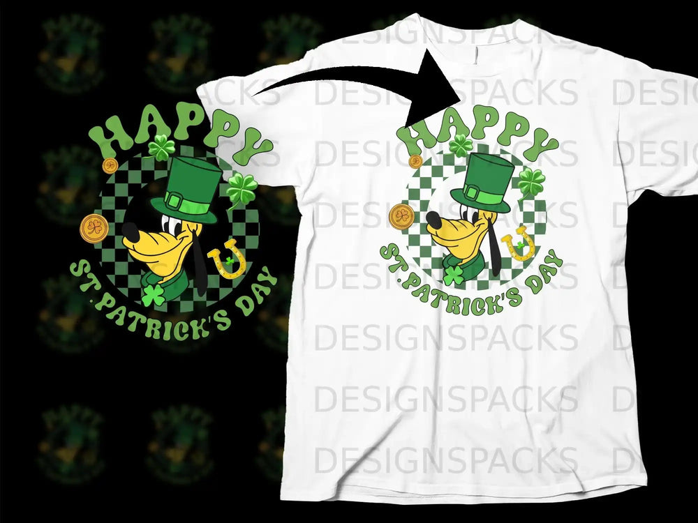 Happy St Patricks Day Goofy Shamrock Green Hat product type