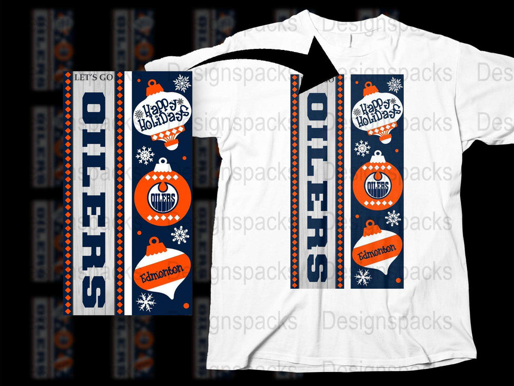 Festive Happy Holidays Sweater, Custom Team Soweto, Blue Christmas Scarf Design, Winter Apparel Gift