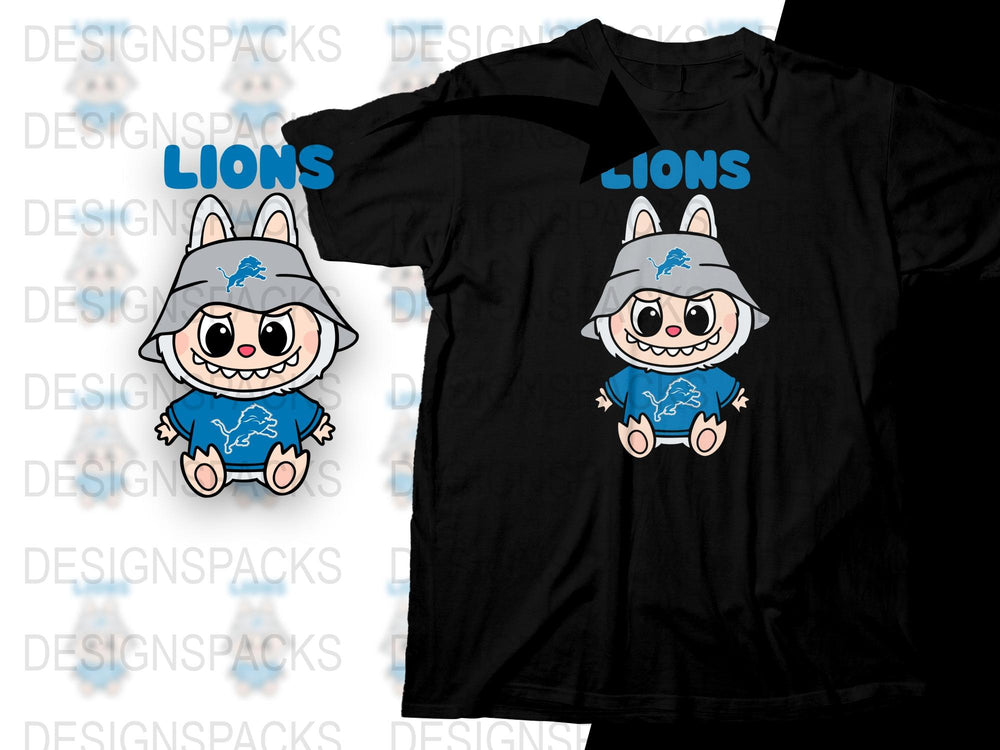 Cute Lion Costume Cartoon Character T-Shirt, Funny Animal Graphic Tee, Unisex Kids and Adult Sizes