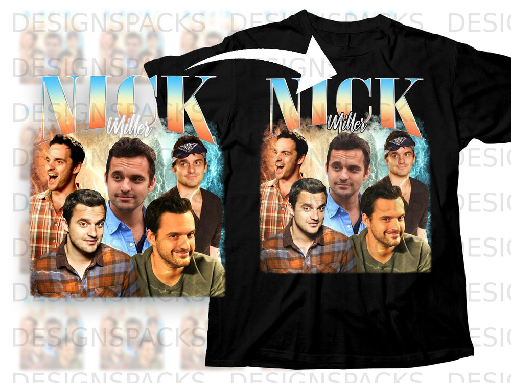 Collage featuring Nick Miller from The New Girl with text "NICK MILLER"