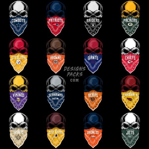 32 Bandana Football Designs Bundle Png