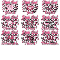 Load image into Gallery viewer, 32 Breast Cancer Football Teams Pink Out Leopard Designs Bundle PNG
