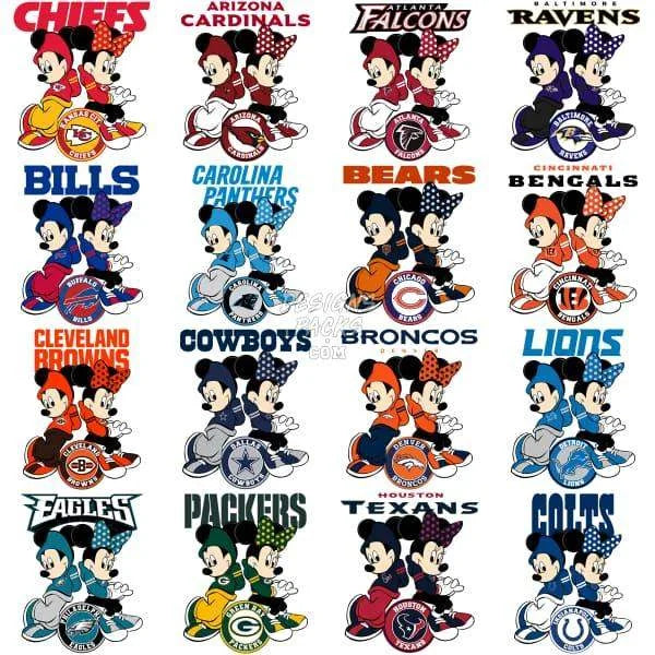32 Cartoon Minnie Football Designs Bundle PNG