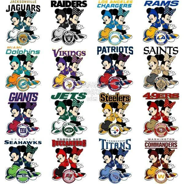 32 Cartoon Minnie Football Designs Bundle PNG