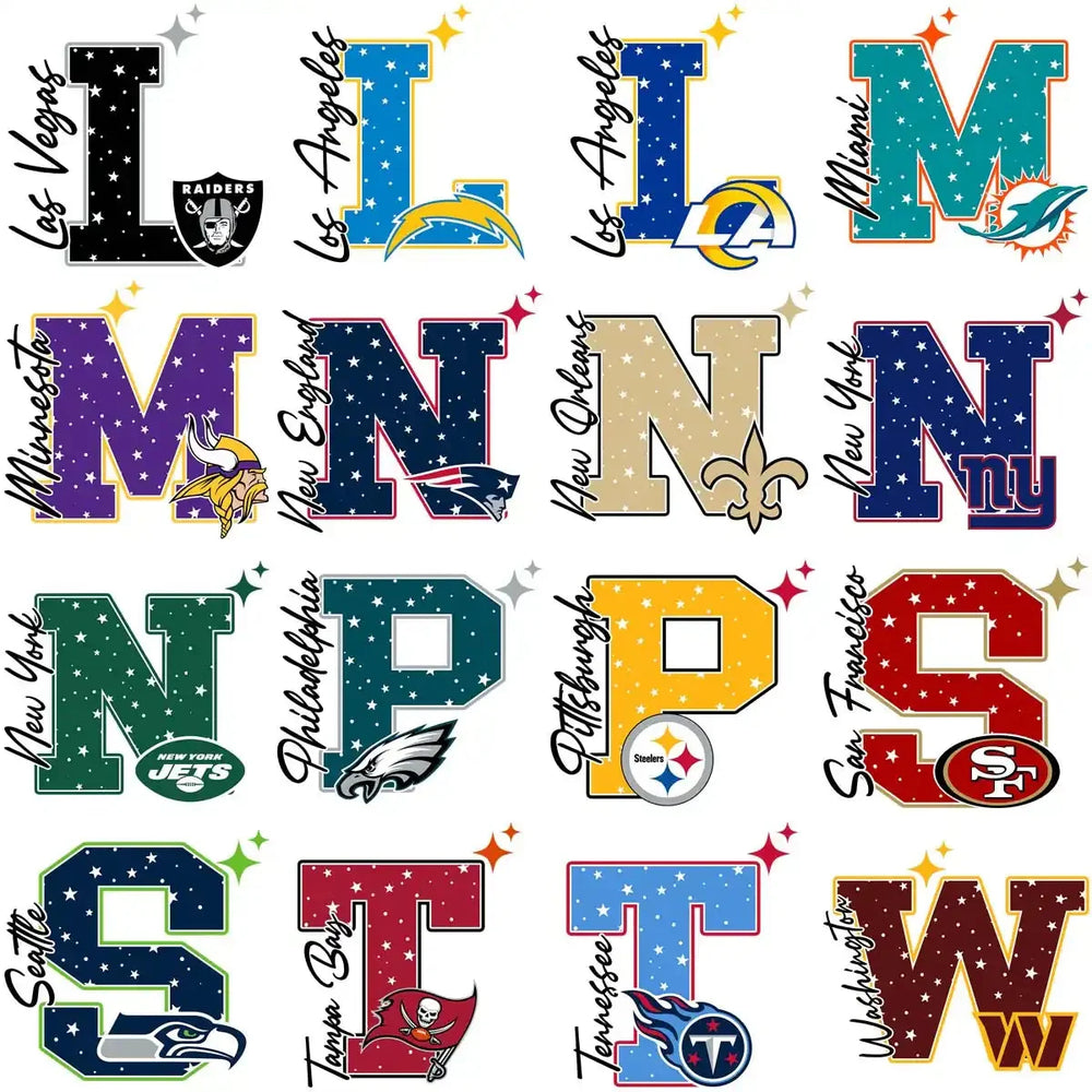 32 Christmas Snow Season Football Teams Designs Bundle PNG + Sleeve Designs
