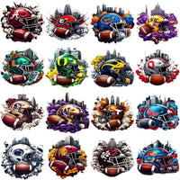Load image into Gallery viewer, 60 College Football NCAA Teams HELMET SMOKES Designs Bundle PNG
