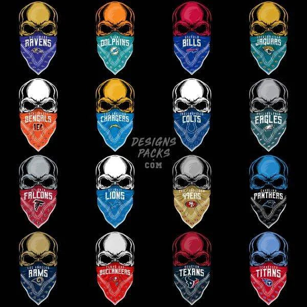32 Bandana Football Designs Bundle PNG