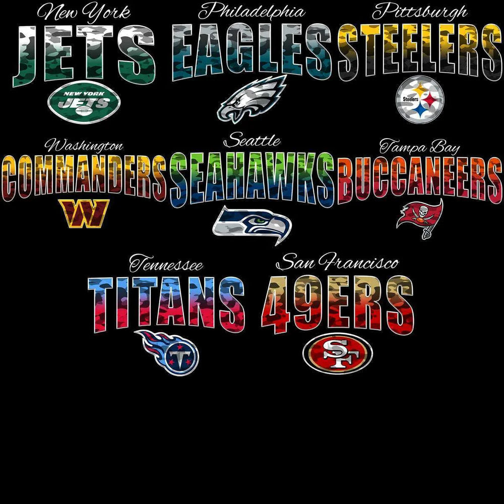 32 Football Logo Teams Camouflage Designs Bundle PNG