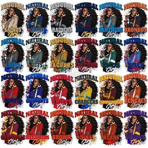 32 Football Natural Girl Sport Designs Bundle PNG designspacks