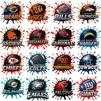 Load image into Gallery viewer, 32 Football Splash Ball Teams Designs Bundle PNG
