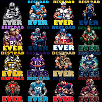 Load image into Gallery viewer, 32 Football Teams Best Dad Ever Designs Bundle PNG
