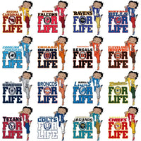 Load image into Gallery viewer, 32 Football Teams Betty Boop For Life Designs Bundle PNG
