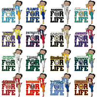 Load image into Gallery viewer, 32 Football Teams Betty Boop For Life Designs Bundle PNG
