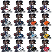 Load image into Gallery viewer, 32 Football Teams Betty Boop Helmet B Designs Bundle PNG
