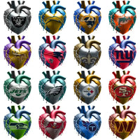 Load image into Gallery viewer, 32 Football Teams Bleeding Heart Designs Bundle PNG
