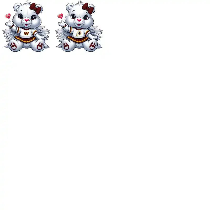 32 Football Teams Carebear Cheerleader Designs Bundle PNG