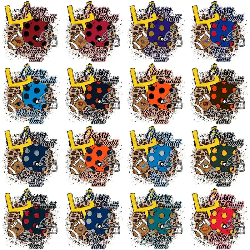 32 Football Teams Classy Until Designs Bundle PNG