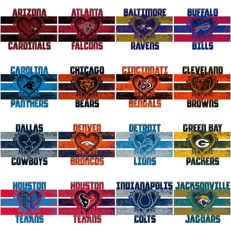 32 Football Teams Dripped Out Designs Bundle PNG
