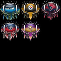 Load image into Gallery viewer, 32 Football Teams Dripping Ball Glitter Designs Bundle PNG
