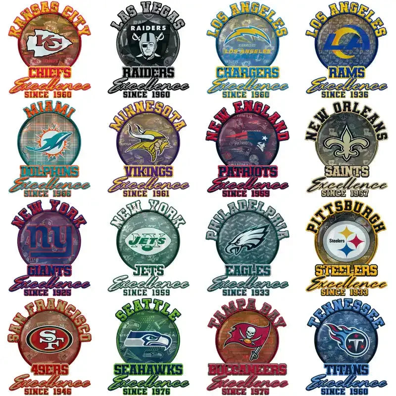 32 Football Teams Excellence Designs Bundle PNG