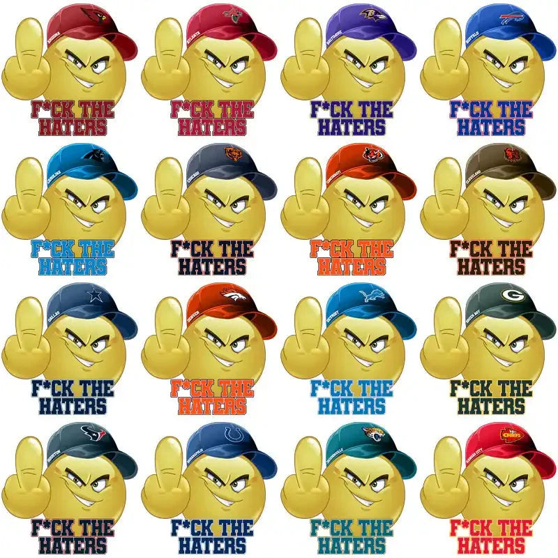 32 Football Teams F_ck The Haters Designs Bundle PNG
