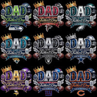 Load image into Gallery viewer, 32 Football Teams Father's Day Luxury King Dad Designs Bundle PNG
