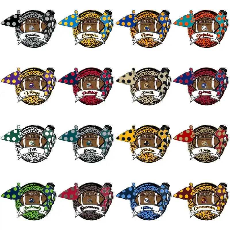 32 Football Teams Football Cheer Designs Bundle PNG