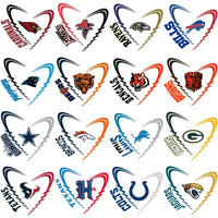 Load image into Gallery viewer, 32 Football Teams Football Laced Hearts Designs Bundle PNG
