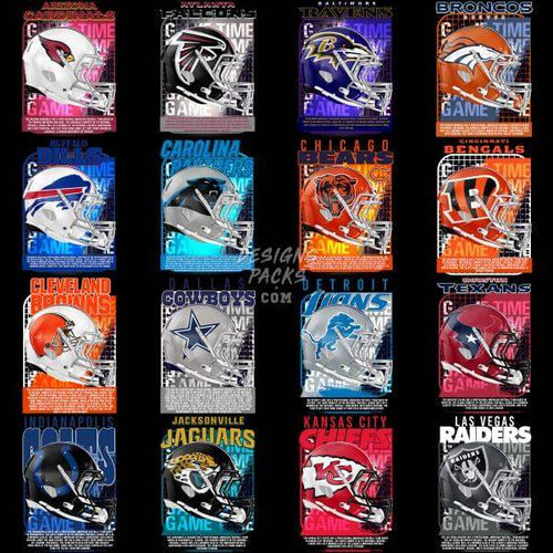 32 Football Teams Game Designs Bundle Png Psd