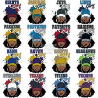 Load image into Gallery viewer, 32 Football Teams Girl Caps Designs Bundle PNG PSD
