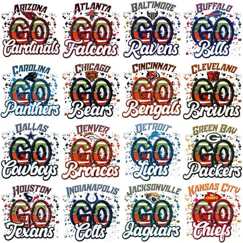 32 Football Teams GO Team Name Designs Bundle PNG