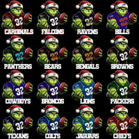 Load image into Gallery viewer, 32 Football Teams Grinch Football Designs Bundle PNG

