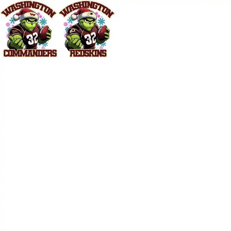 32 Football Teams Grinch Snowflakes Designs Bundle PNG