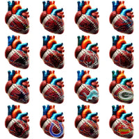 Load image into Gallery viewer, 32 Football Teams Heart Designs Bundle PNG
