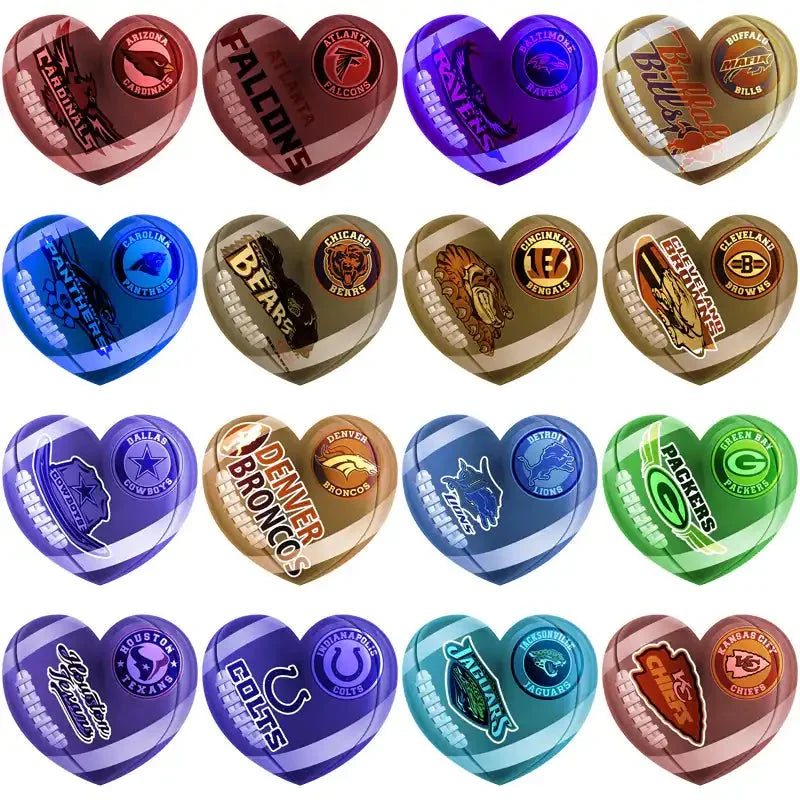 32 Football Teams Hearts Designs Bundle PNG