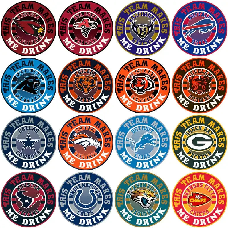 32 Football Teams Make Me Drink Designs Bundle PNG