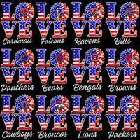 Load image into Gallery viewer, 32 Football Teams Patriotic Love Glitter Flower USA Designs Bundle PNG

