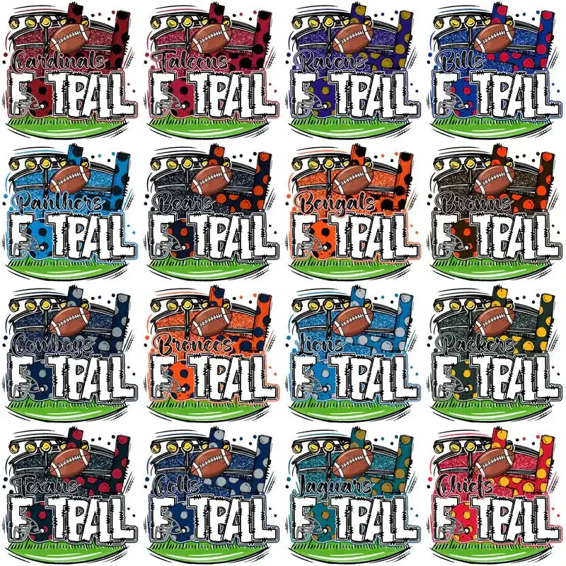 32 Football Teams Retro Football Designs Bundle PNG