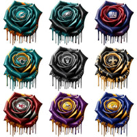 Load image into Gallery viewer, 32 Football Teams Rose Logo Dripping Flower Designs Bundle PNG
