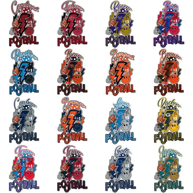 32 Football Teams Team Bolt Designs Bundle PNG